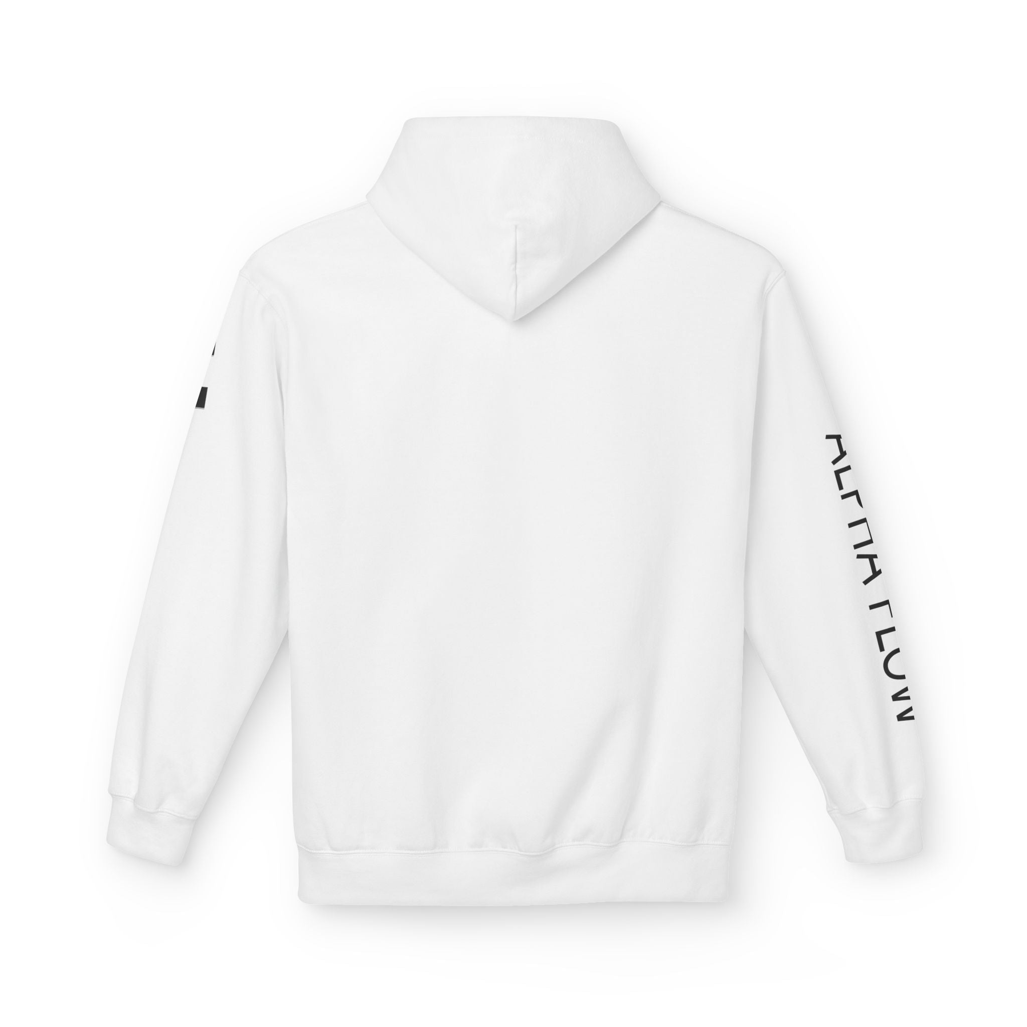 Alpha Flow Unisex Fleece Hoodie - Cozy Style for Everyday Wear, Perfect Gift for Fitness Lovers, Minimalist Design, Warm Layer