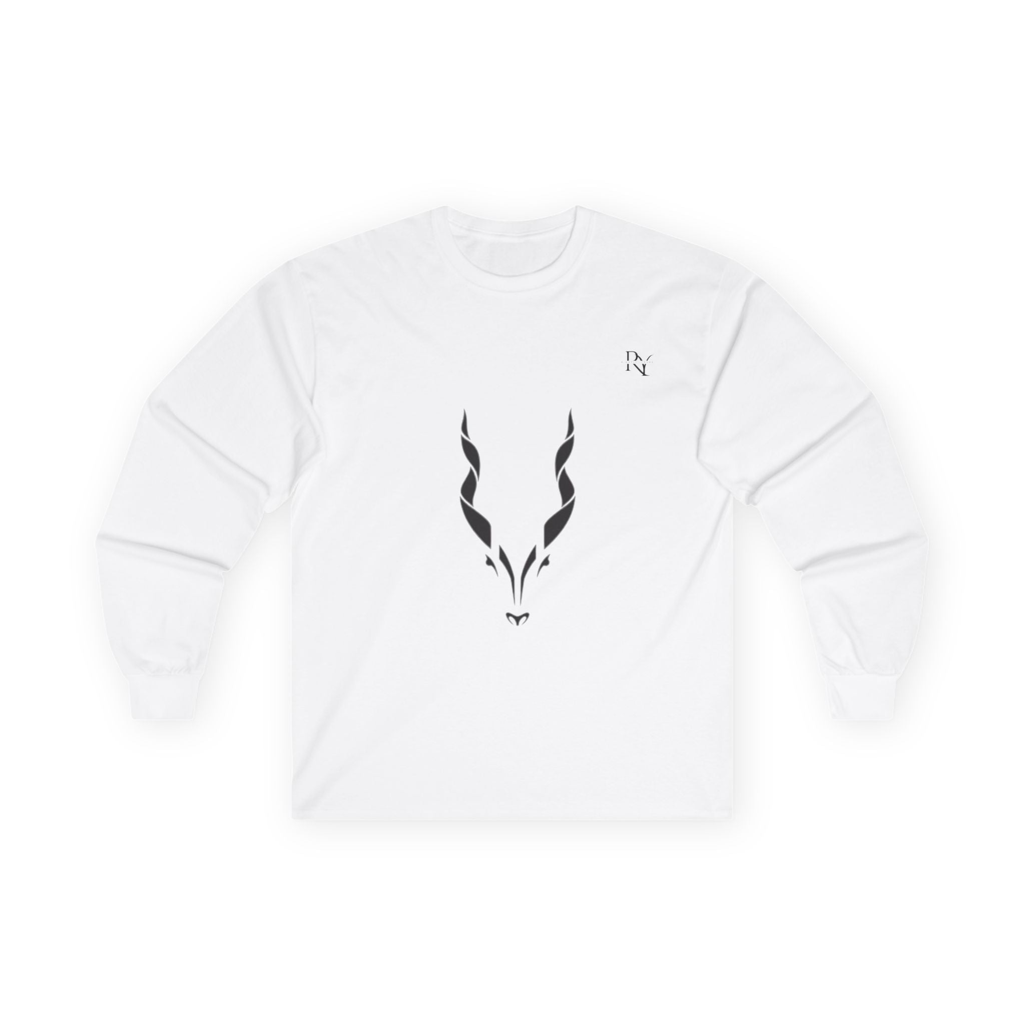 Stylish Markhor Unisex Long Sleeve Tee Design, Perfect for Casual Wear, Gifts, Outdoor Adventures, and Eco-Friendly Fashion