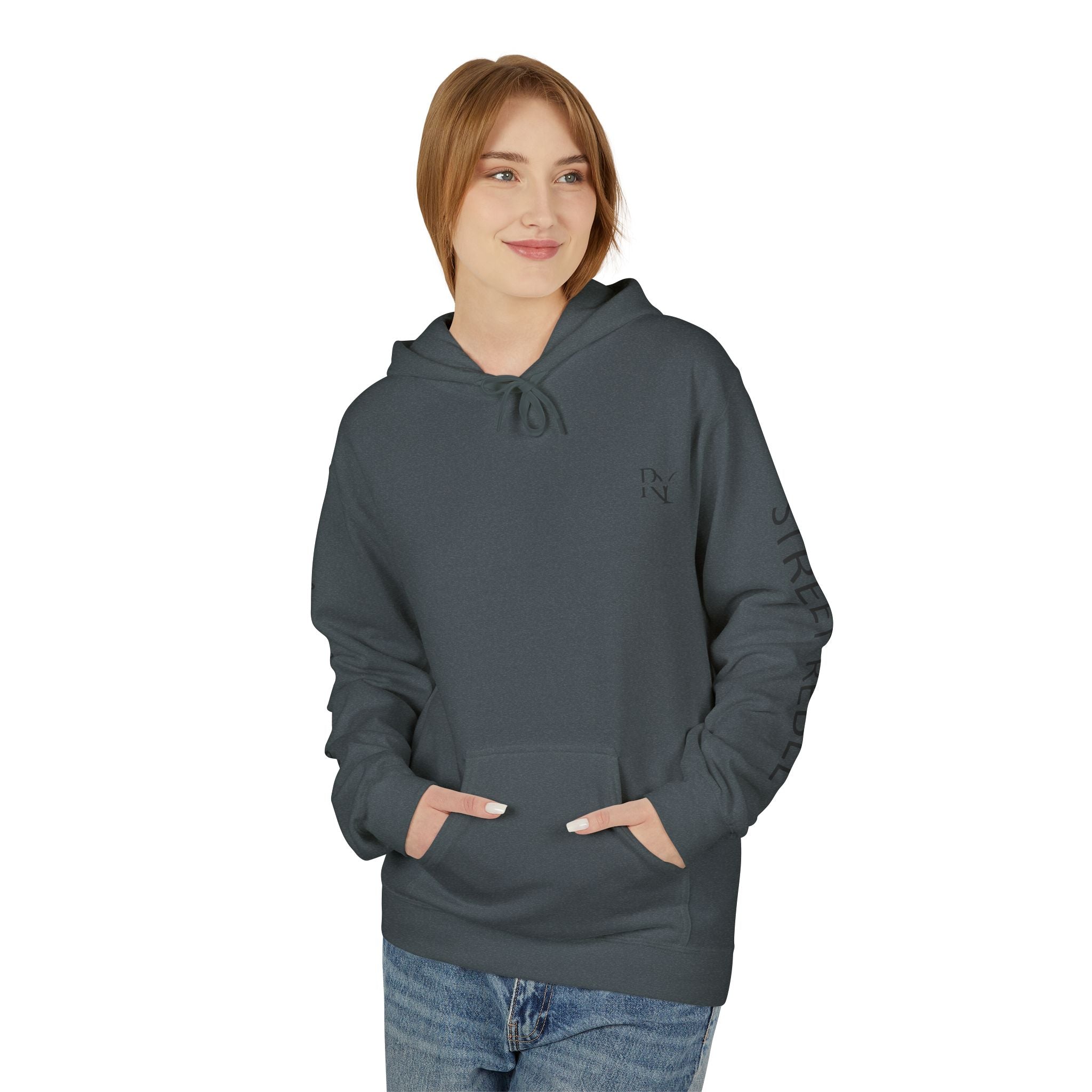 Alpha Flow Unisex Fleece Hoodie - Cozy Style for Everyday Wear, Perfect Gift for Fitness Lovers, Minimalist Design, Warm Layer