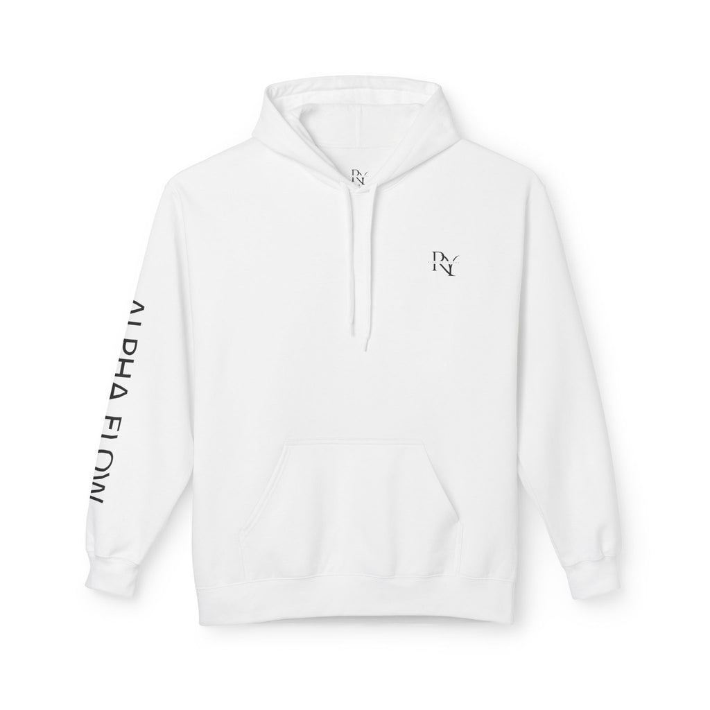 Alpha Flow Unisex Fleece Hoodie - Cozy Style for Everyday Wear, Perfect Gift for Fitness Lovers, Minimalist Design, Warm Layer