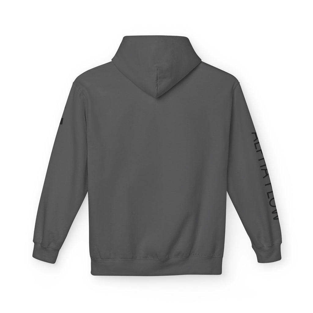 Alpha Flow Unisex Fleece Hoodie - Cozy Style for Everyday Wear, Perfect Gift for Fitness Lovers, Minimalist Design, Warm Layer