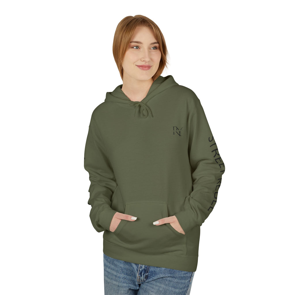 Alpha Flow Unisex Fleece Hoodie - Cozy Style for Everyday Wear, Perfect Gift for Fitness Lovers, Minimalist Design, Warm Layer