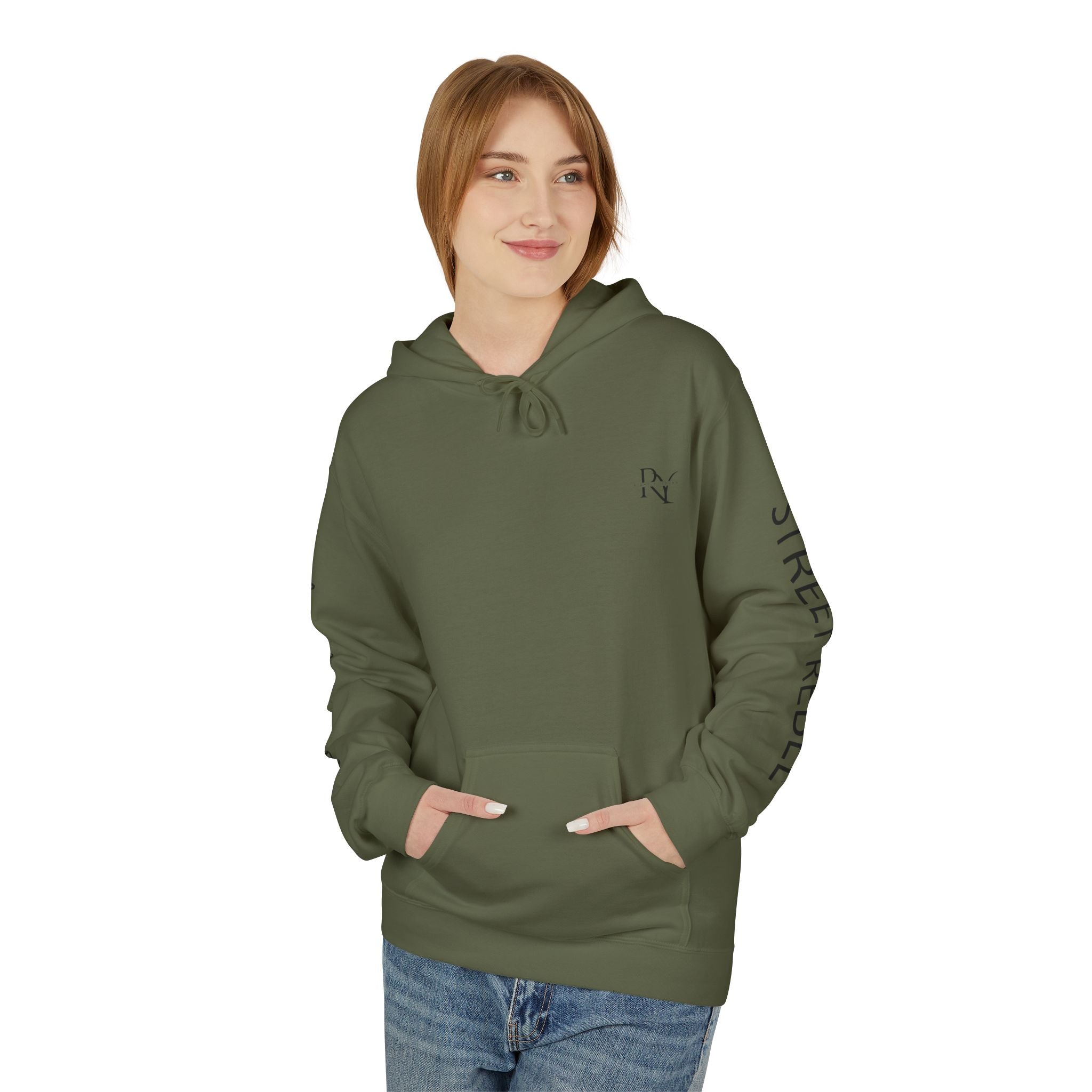 Alpha Flow Unisex Fleece Hoodie - Cozy Style for Everyday Wear, Perfect Gift for Fitness Lovers, Minimalist Design, Warm Layer